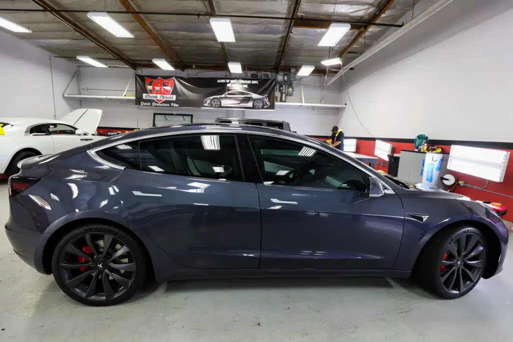 Tesla Model 3 Ceramic Tint Ghost Shield Film Thousand Oak Newbury Park Camarillo Simi Valley Oak Park Calabasas