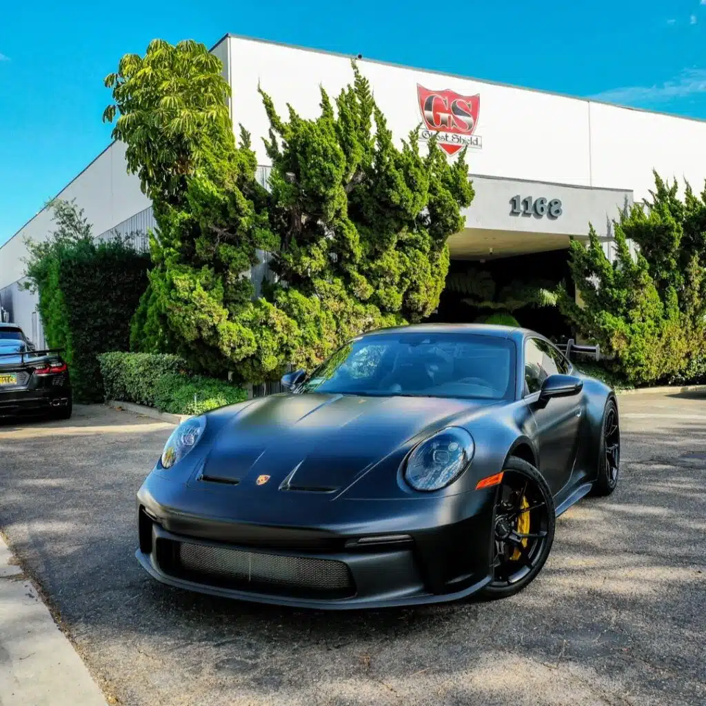 Stealth Satin Paint Protection Film Porsche 911 Ghost Shield Film Hat