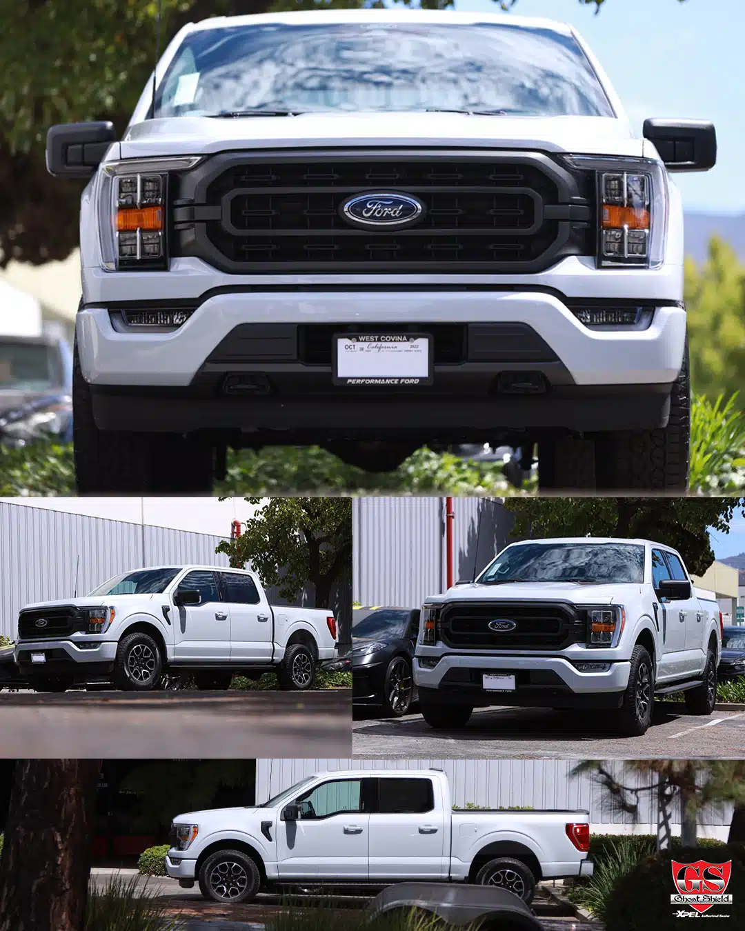 Ghost Shield Film Truck Paint Protection Film Gloss, Satin, Black and White Film. Thousand Oaks, Calabasas, Westlake Village, Camarillo, Oak Park, Agoura Hills White PPF on Chrome Bumper Ford F-150