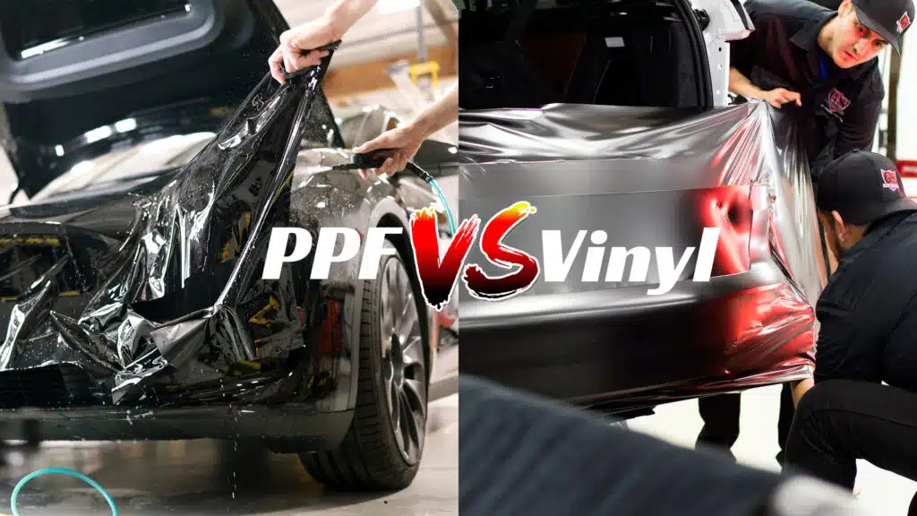 Color Paint Protection Film vs Vinyl Battle of the films. Ghost Shield Film Thousand Oaks