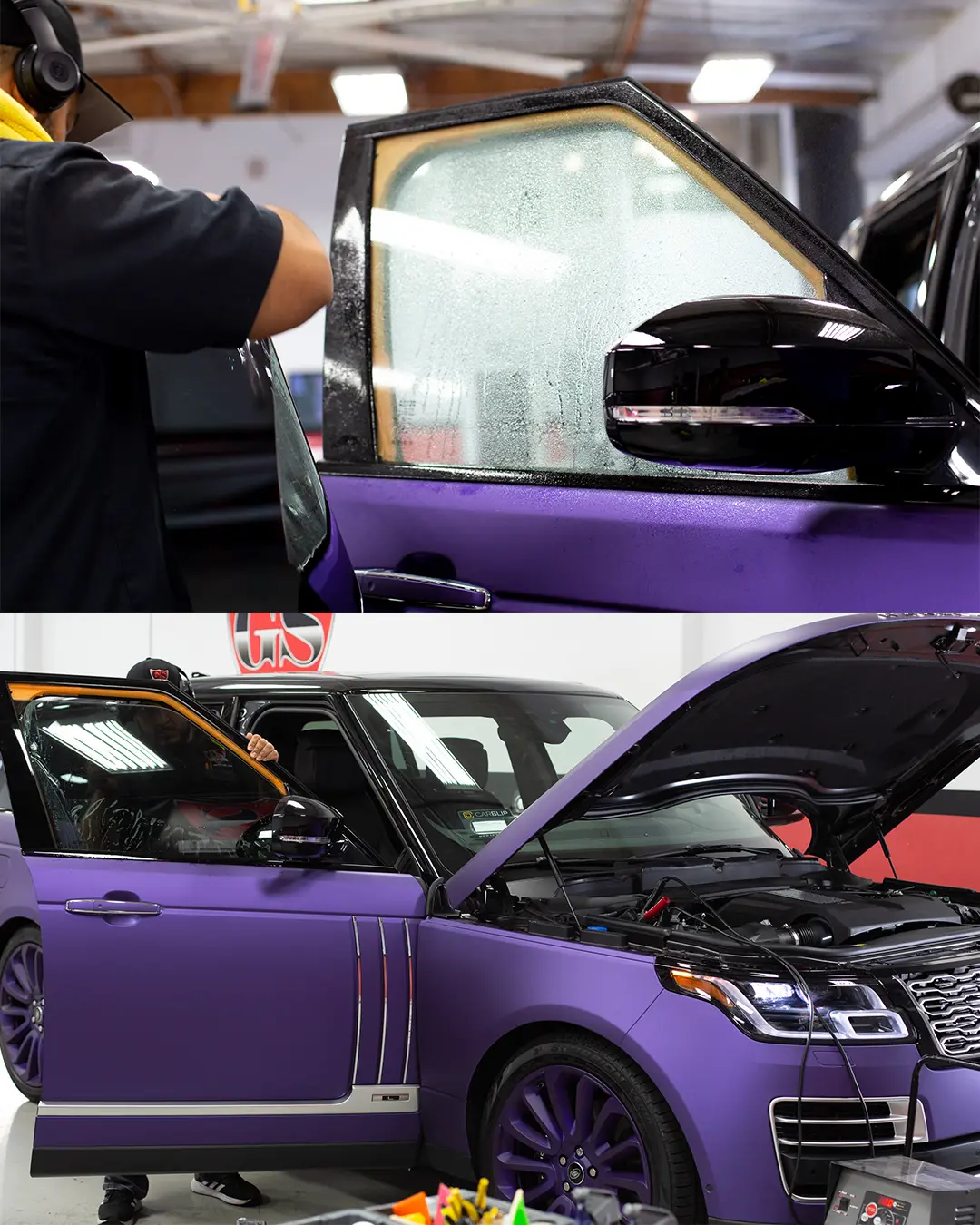 Before and After Land Rover Range Rover Tint