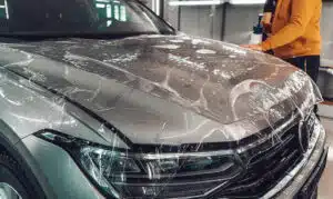 Process of installing of Paint Protection Film or PPF on new car