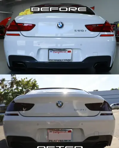 Before and after smoked tail lights